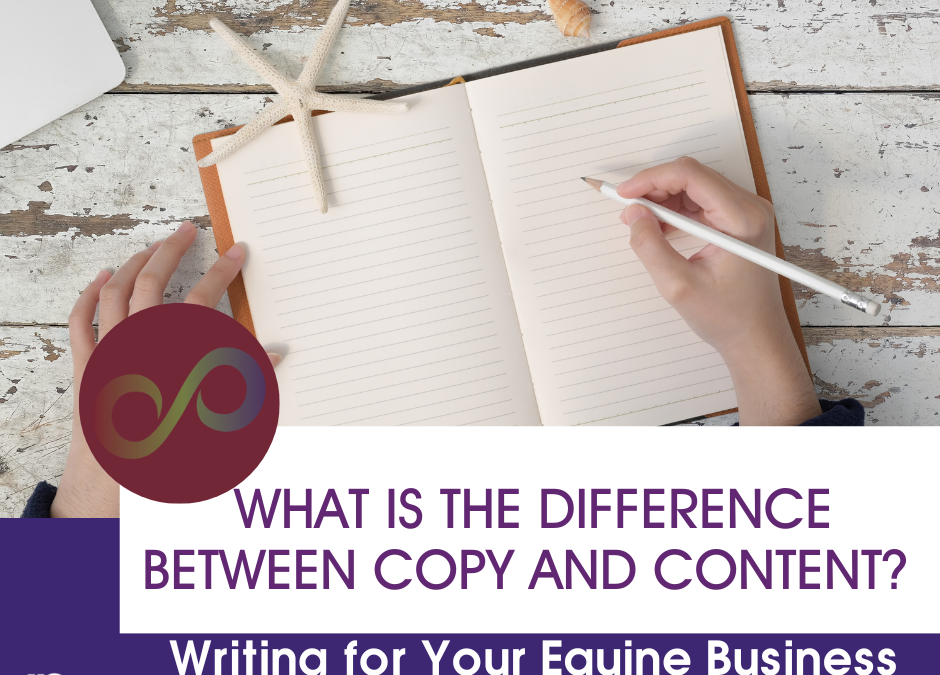 What is the Difference Between Copy and Content? Writing for Your Equine Business